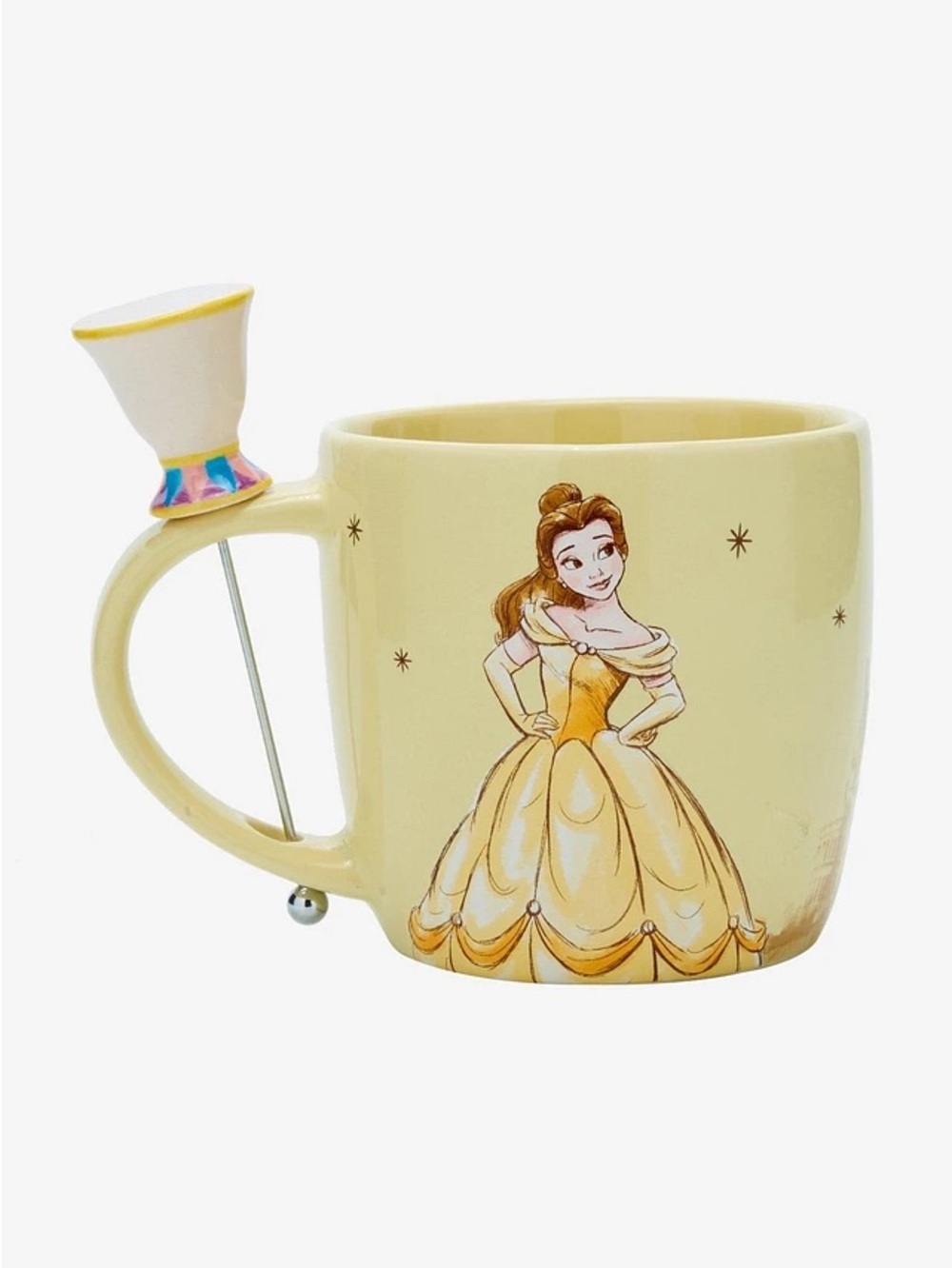 Princess Disney Beauty and The Beast Belle Beast and Chip Mug with Stirrer